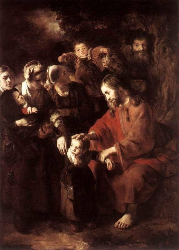 니콜라스 메스 작 ‘아이들을 축복하는 그리스도’.