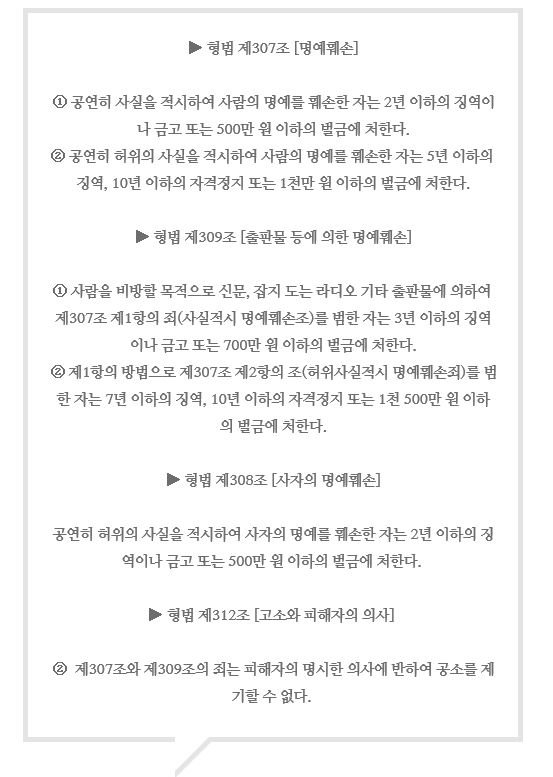 명예훼손 공소시효 확인을 통해