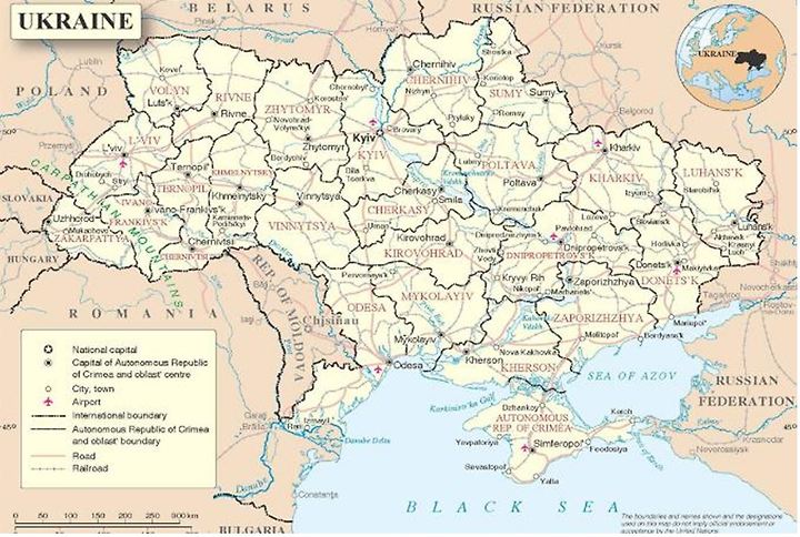 지도 러시아 우크라이나 유럽지도 자세히